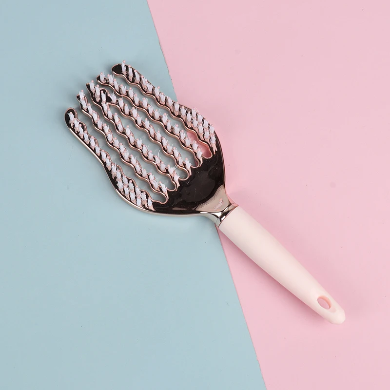 Bristle Nylon Hairbrush Hair Scalp Massage Comb Curly Detangle Hair