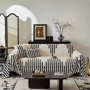 New Collection Woven Flannel Couch Cover Washable L-Shaped Furniture Protector for Dogs for Living Room with 3 Seats