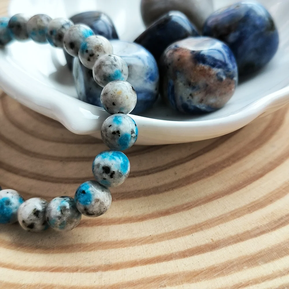 8mm K2 Jasper Bracelet Round Beaded Bracelet K2 Granite Crystal Gemstone  Bracelets