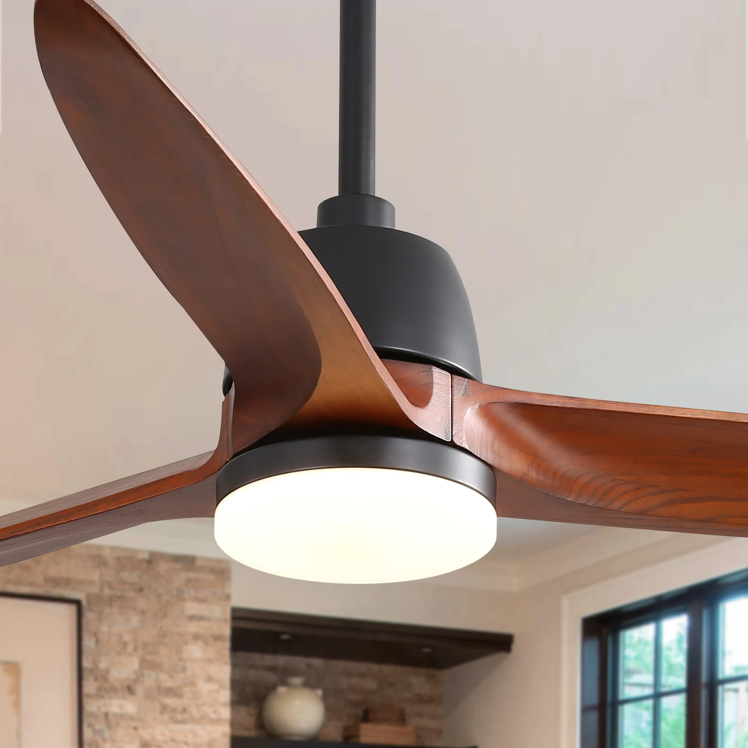 Energy Saving Electric Remote Control Led Crystal Chandelier Ceiling Fan With Light