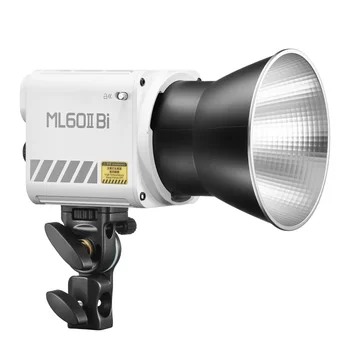Godox ML60II Bi 70W Bi-Color 2800-6500K Ultra-Compact Handheld Outdoor LED Video Light Photography Lighting LED Mono Light