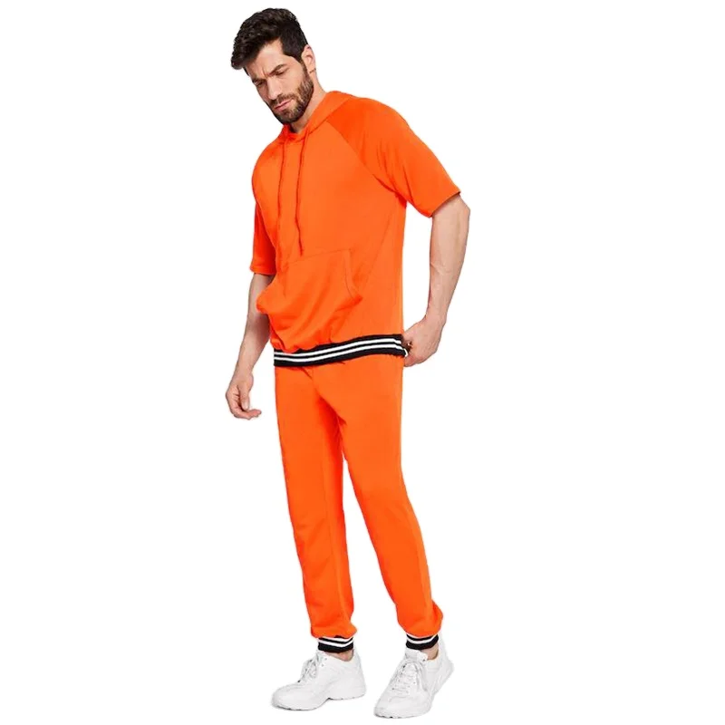 福袋 セール KY Set Raglan Hem Stripe Sporty - Suit Sweat Orange Clothing
