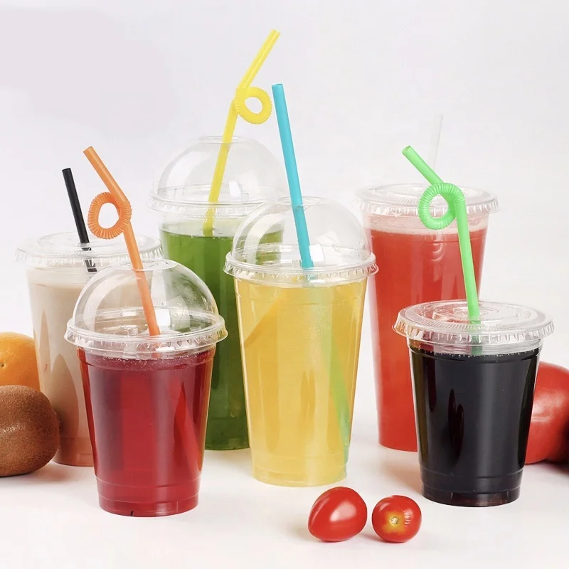 98MM 18oz PET Cold Drink Cup Disposable Transparent Cup Coffee Takeaway Cup 500ml factory