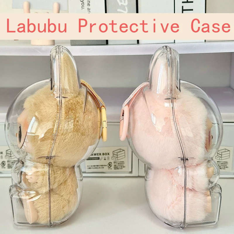 Factory Version 2 Have a Seat Labubu POPMART Original Toy Figure Display Case Accessories Transparent V2 Labubu Protective Case