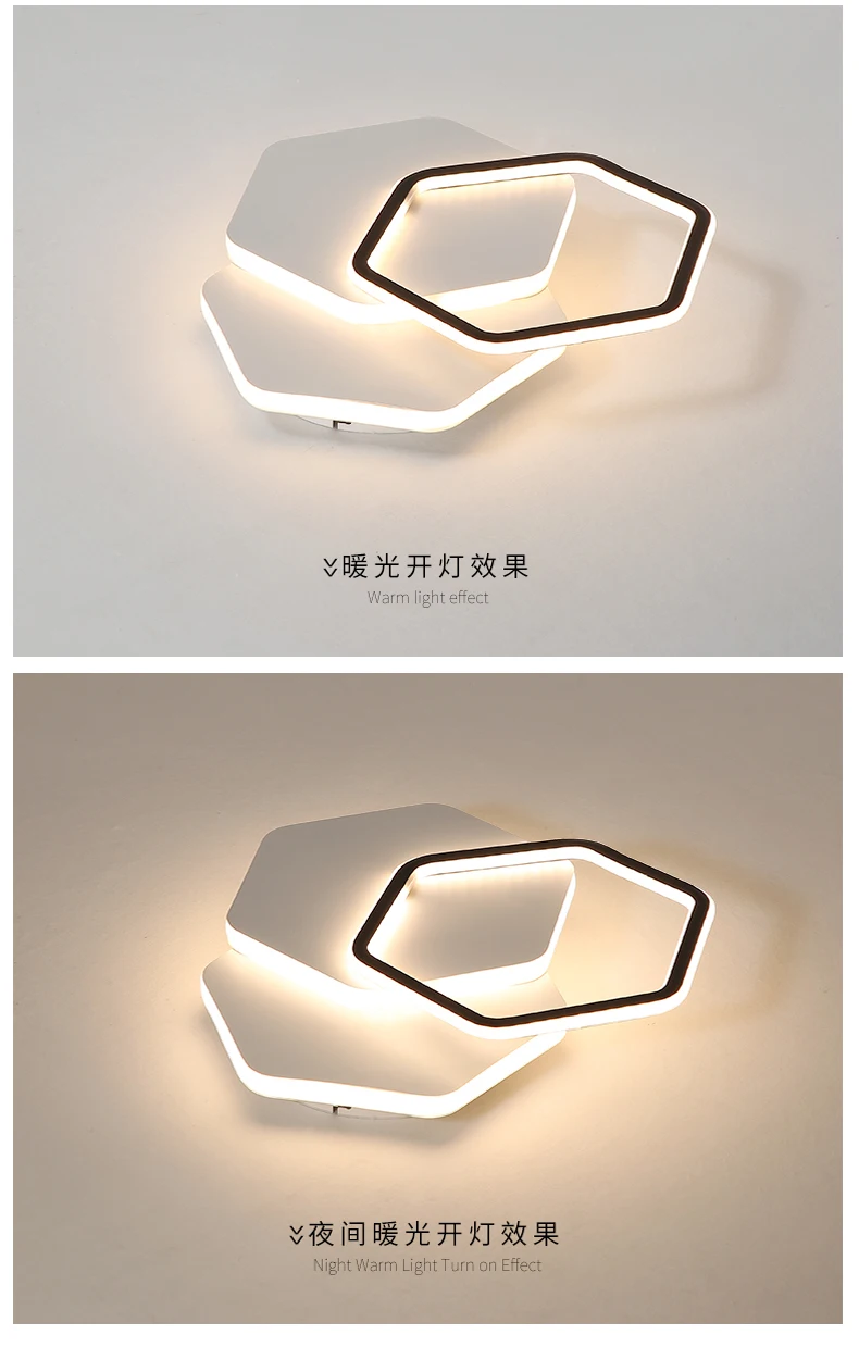MEEROSEE Lustre LED Modern Lighting Acrylic Light Ceiling Flush Mount Lighting Fixture MD87175