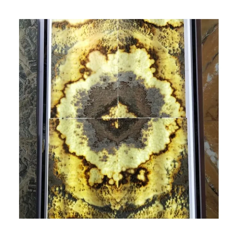 Luksusowe płyty przezroczystego marmuru onyx najwyższej jakości do ścianki tła podświetlane naturalne żółte płytki honey onyx