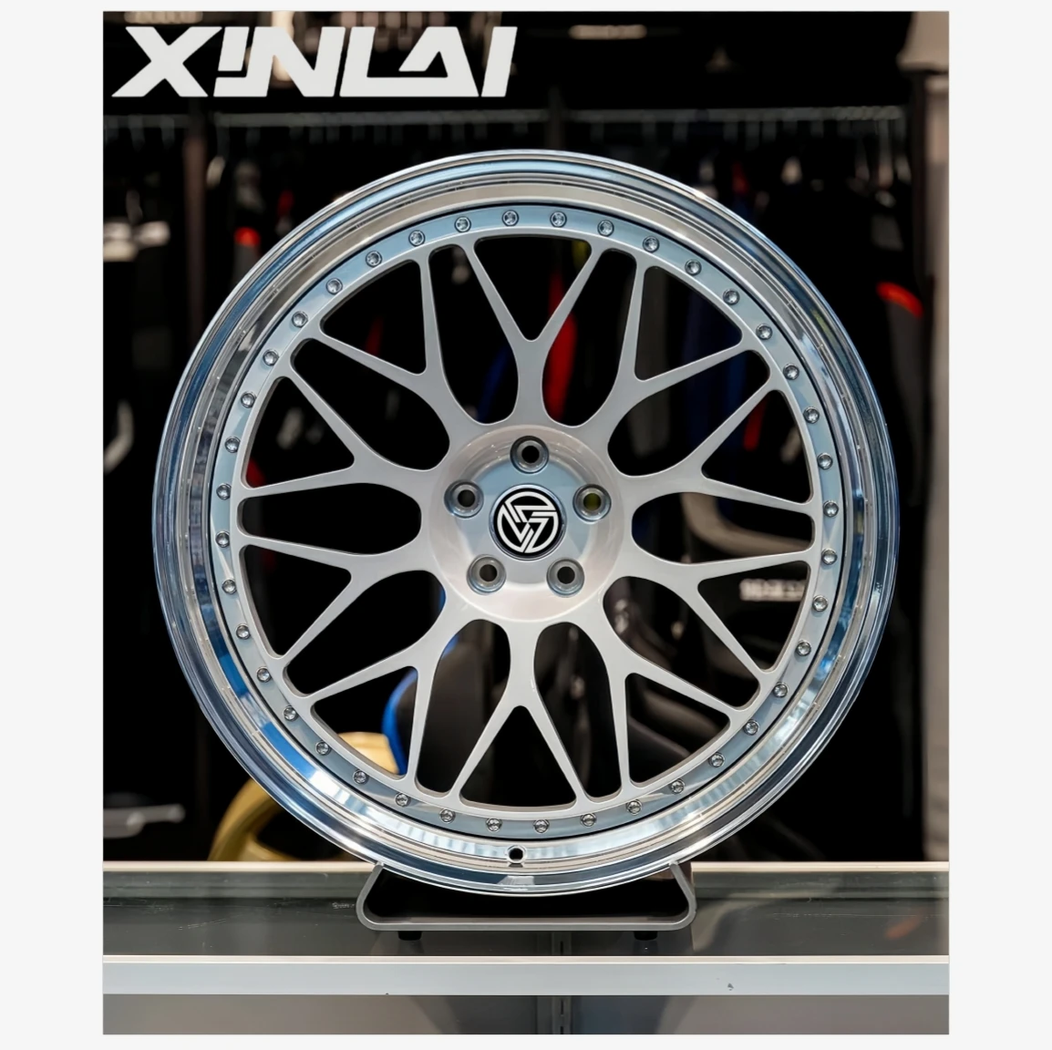 XINLAI Custom Deep Concave Racing Wheels 5x120 5x112 5x114.3 Forged Aluminum Alloy Wheel Hub 2-Piece 2-Piece Deep New 4 Pieces - Image 1