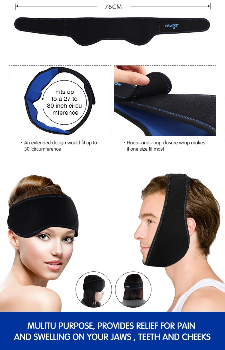 Reusable Adjustable Migraine Cap Ice Cooling Headache Relief Migraine ...