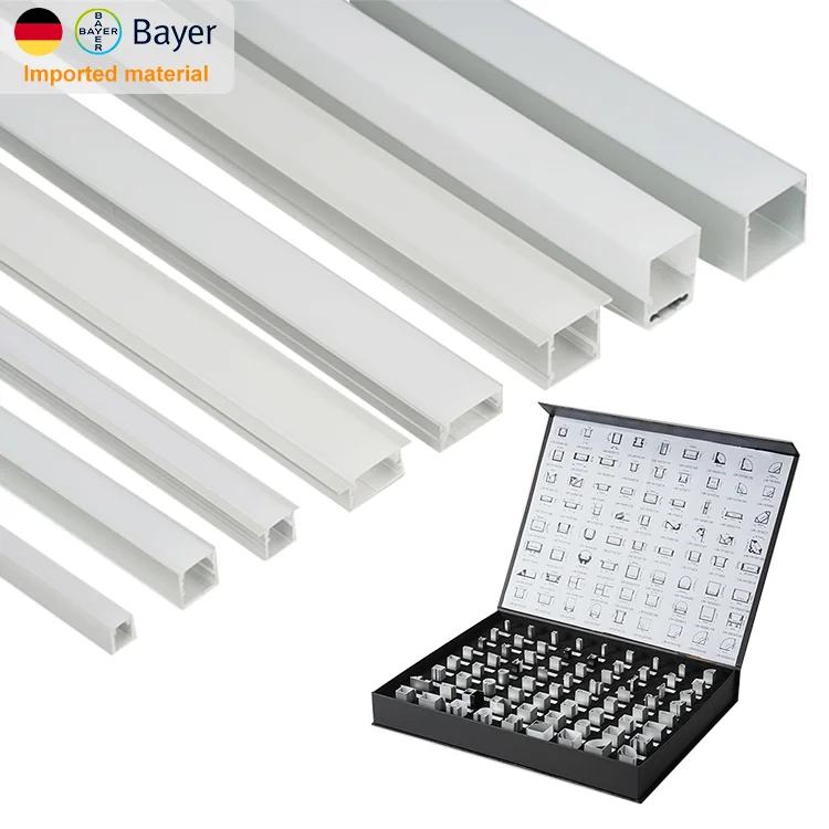 EU Warehouse Led Aluminum Channel Extrusion Housing Mounted Cinema Profile Light Outdoor Step Lights Led Strip Aluminum Profile