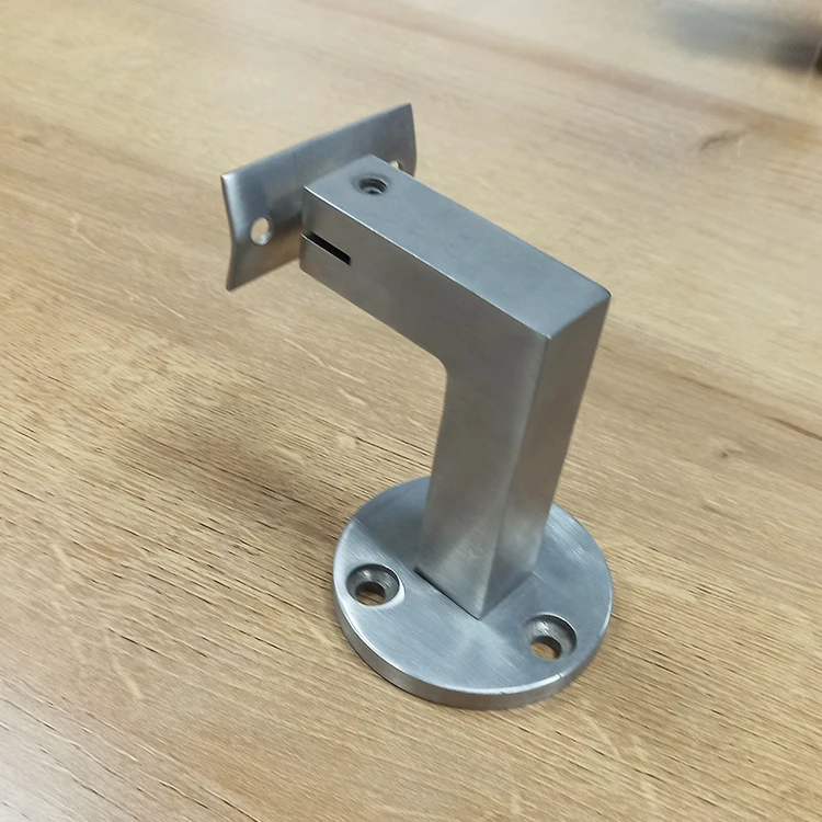 Adjustable Heavy Duty Stainless Steel Chrome Plated Outside Square Handrail  Post Top Ring Wall Mount Support End Bracket