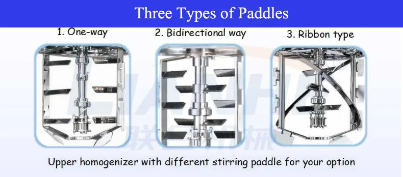 1000L вакуумный эмульгирующий смеситель 100L небольшой фармацевтический косметический гомогенизатор