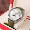Green leather strap
