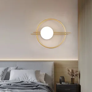 JACKSUN Nordic Modern Bedroom Bedside Wall Lamp Living Room Sofa Background Wall Wall Lamp Designer Artistic Creative Lamp