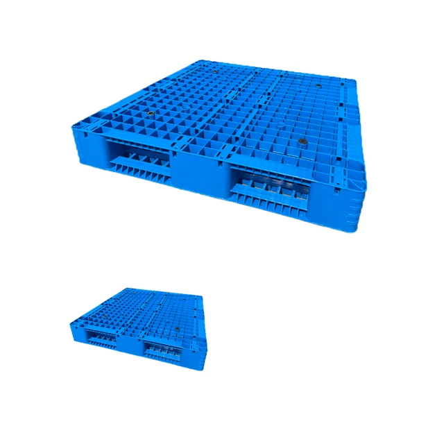 Large double-sided plastic pallets, stackable shelves with heavy-duty plastic pallets with rigid reinforcement