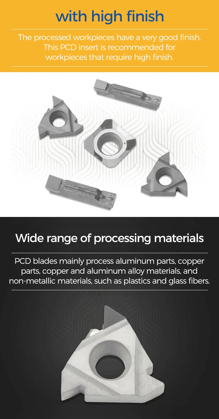 Pcd Inserts Cnc Turning Tool Dnga1504 Diamond Insert Aluminum Machine
