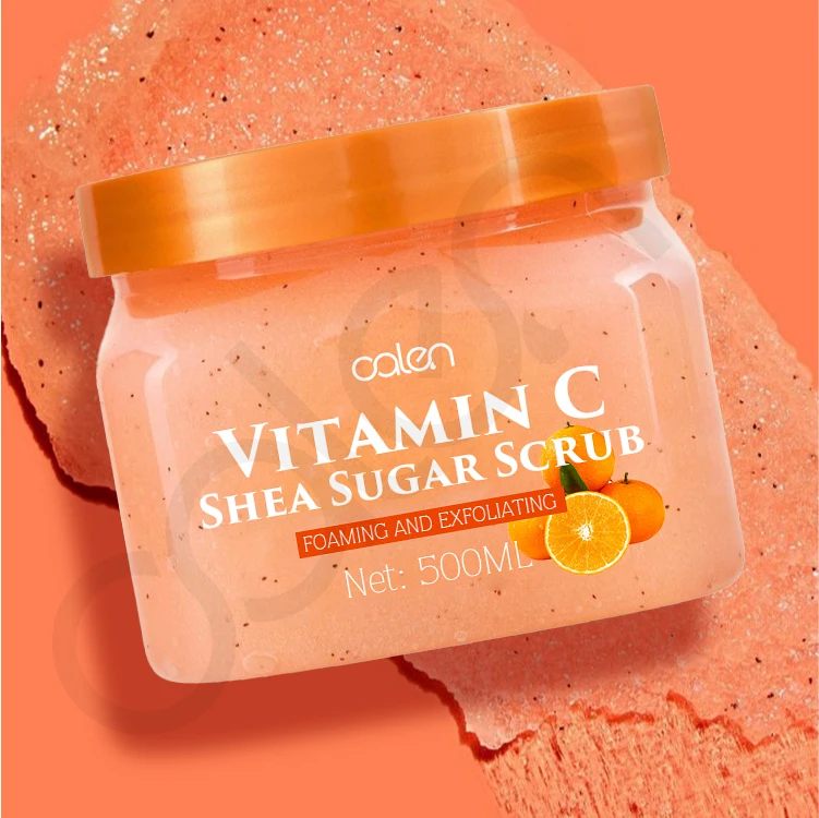 Natural Cleansing Hydrating and Exfoliating Scrub Vitamin C VC Shea Sugar Scrub Private Label
