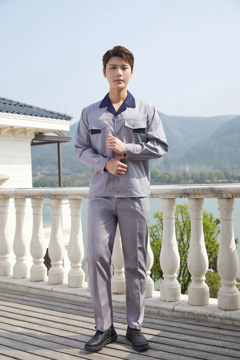 Custom summer men thin long short-sleeved site labor protection clothing construction engineering cl