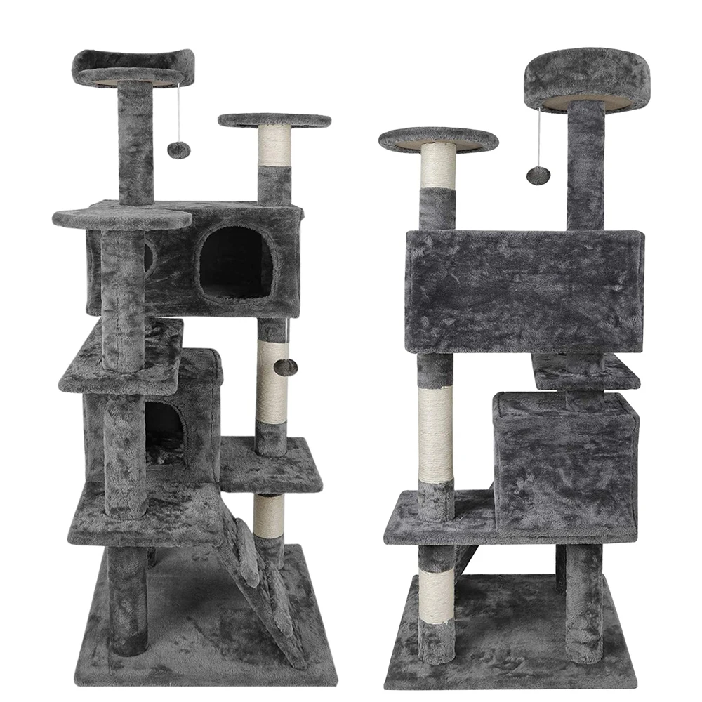 Wholesale Hot Selling Large Size Wooden Pet Scratcher House Tower Condo