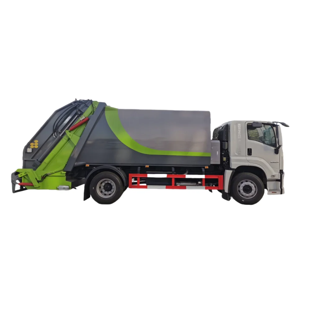 Oem Low Price Side Loading Tractores 4x2 Garbage Compactor Truck ISUZU  14M3  Garbage Truck