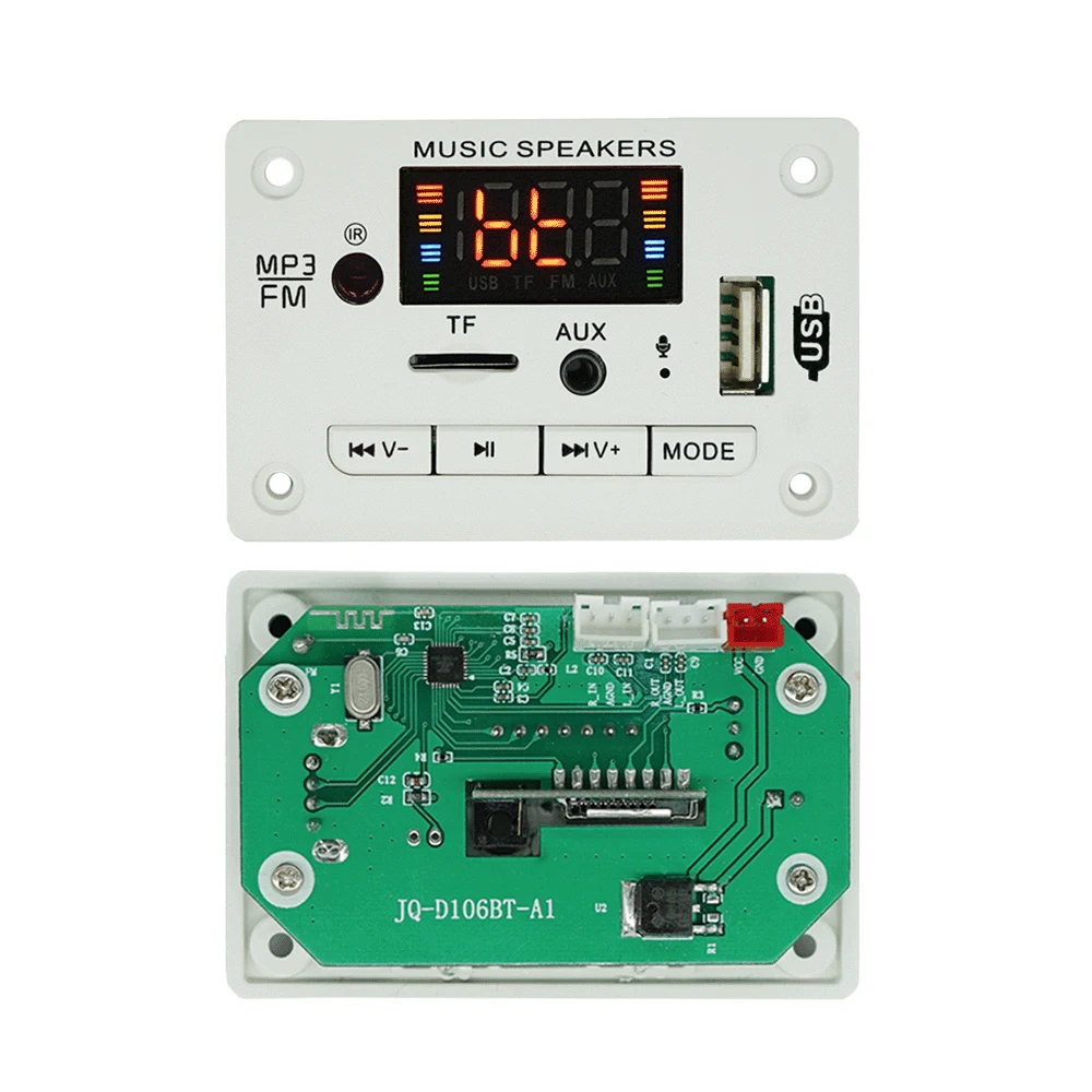Module Audio USB/Bluetooth MP3 12V - Décodeur FM AUX Pour Voiture, Facile à Installer
