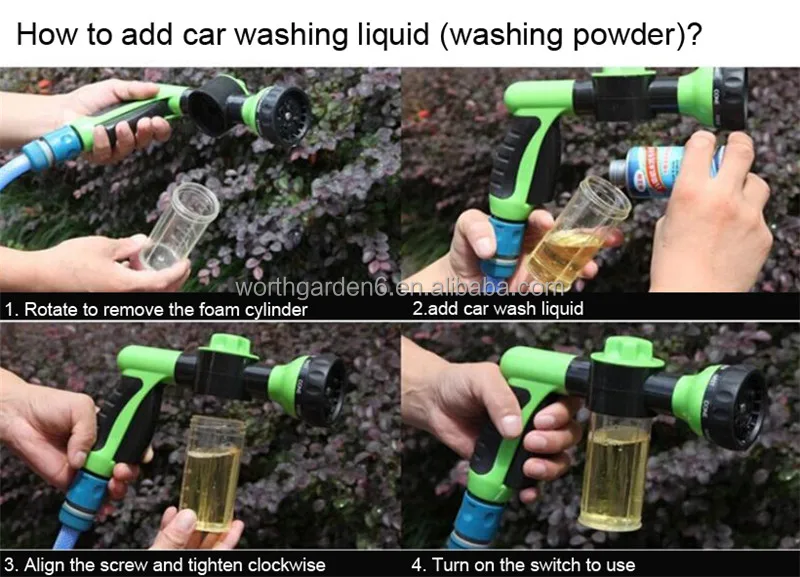 King Car Wash Hand Pump Sprayer Trigger Garden Foam Spray Nozzle Gun