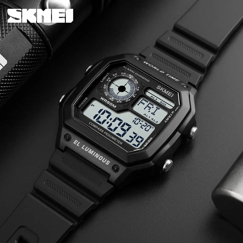 skmei 1373 men sport watches silicone Alibaba