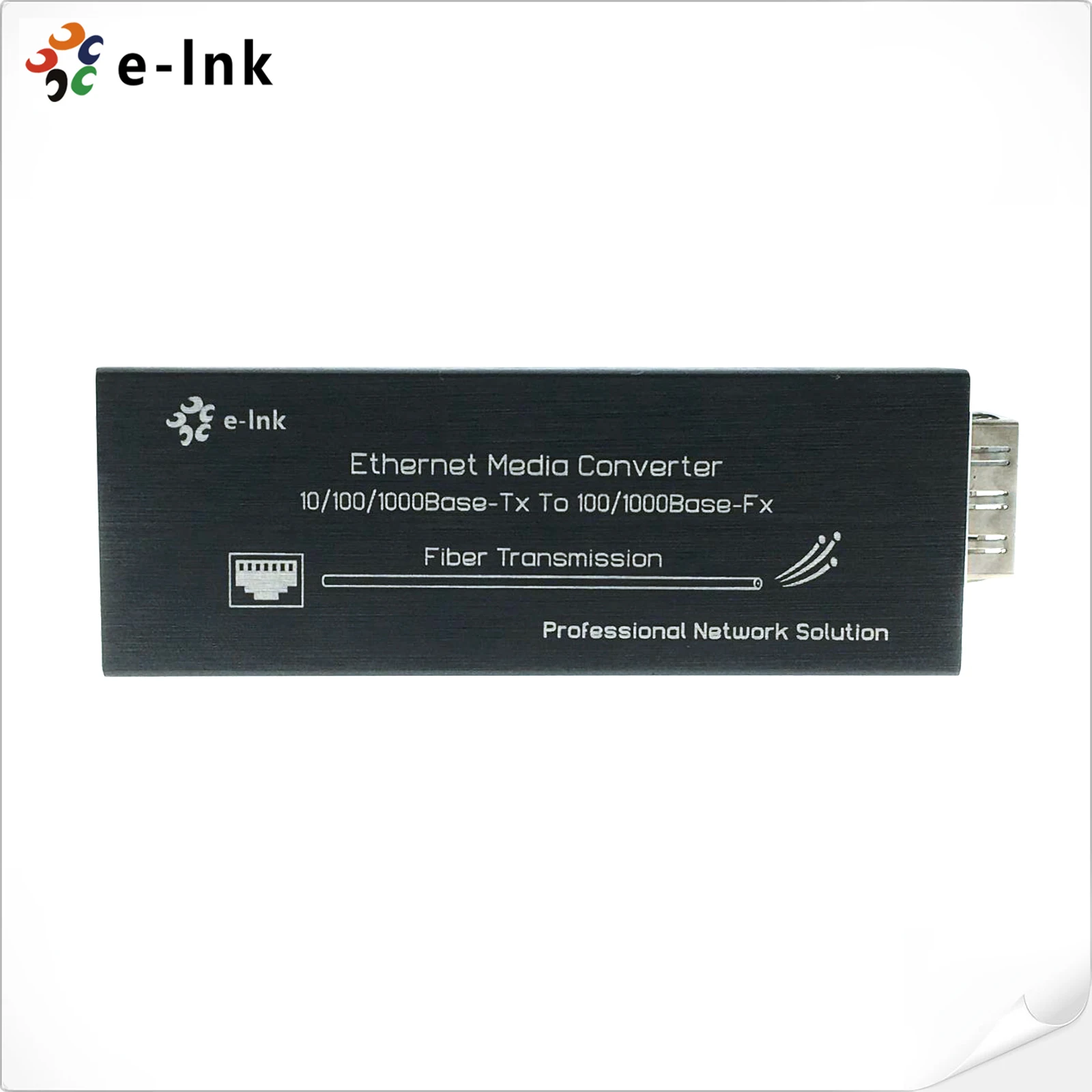 Micro Mini 10/100/1000BASE-T to 100/1000BASE-X SFP Media Converter Aluminum Case Including Power Supply