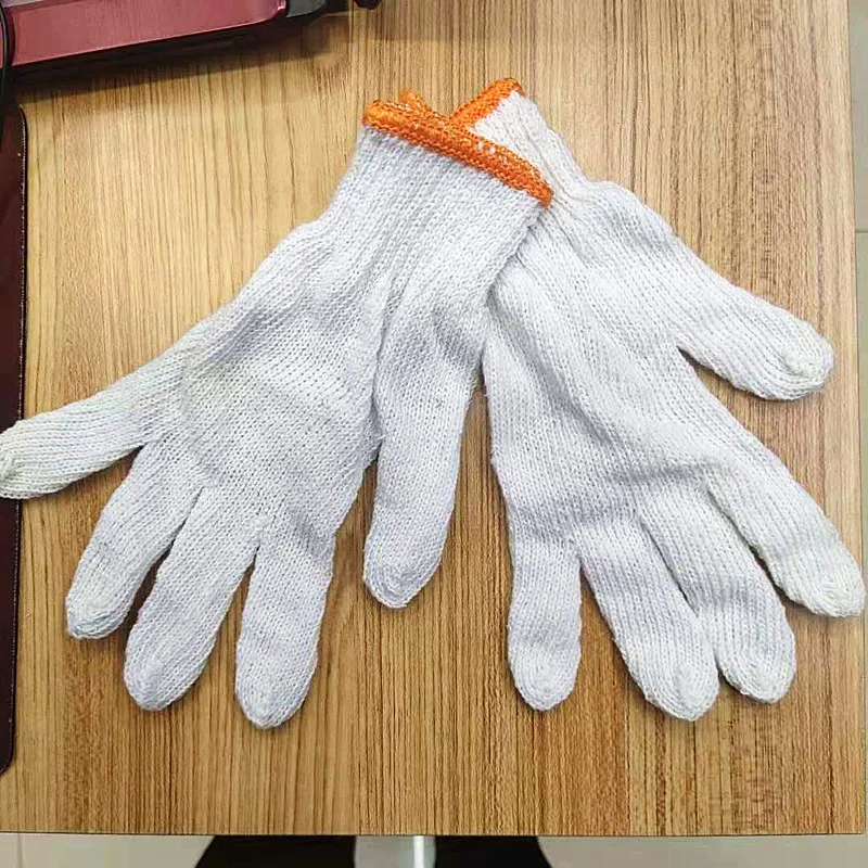 wolsale廉价7g10g棉花园工作手套纯天然白色工作棉手套