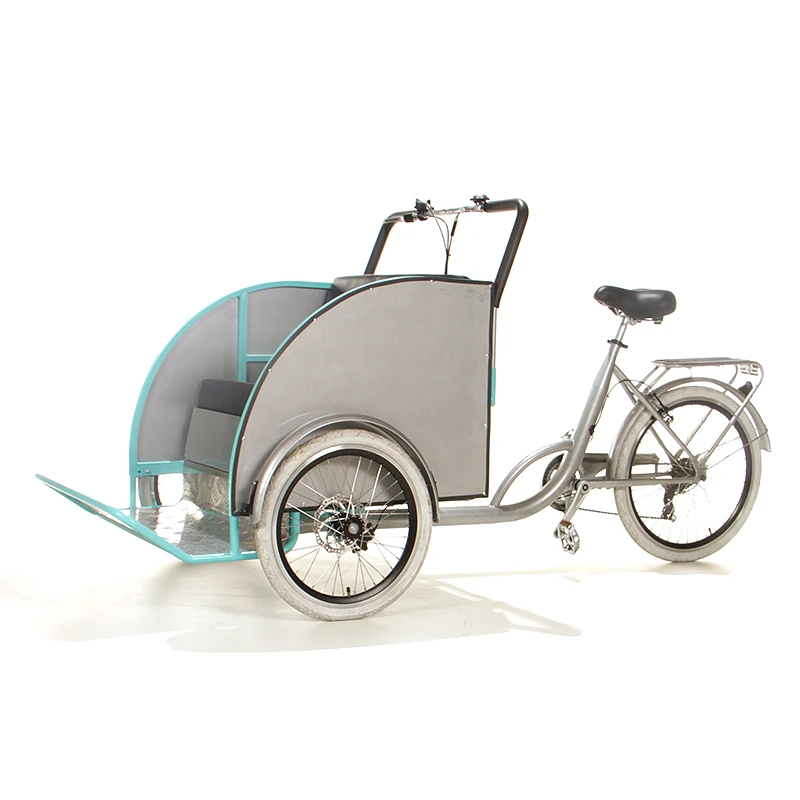 Factory Direct Sale Europe Style Three Wheel Cargo Bike Taxi Cycle Rickshaws for Sale Electric Pedicab for Passengers