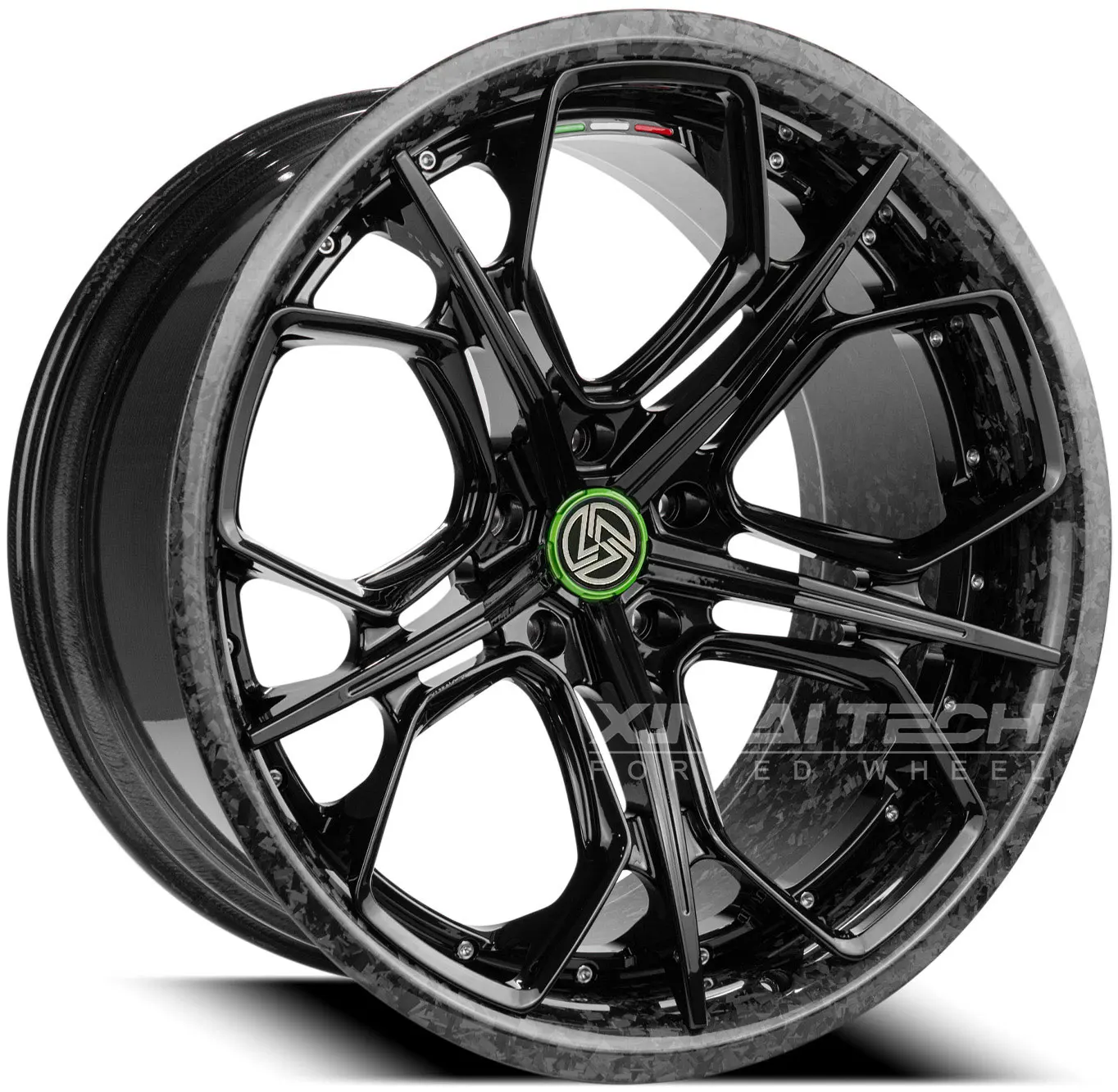 XL 2 Piece Carbon Fiber Deep Lip Deep Dish Concave Forged Wheel 5x112 5x114.3 5x120 Custom Wheels for Mercedes benz audi bmw - Image 1