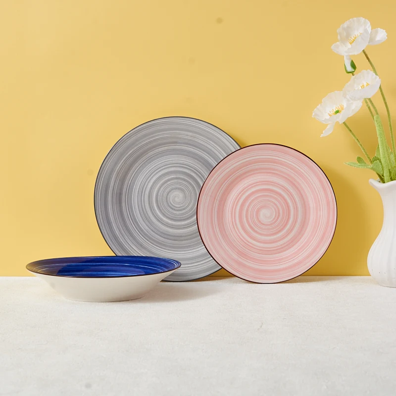 Commercial White Ceramic Dinner Plate Sectional Serving Set with Dishwasher & Microwave Safe