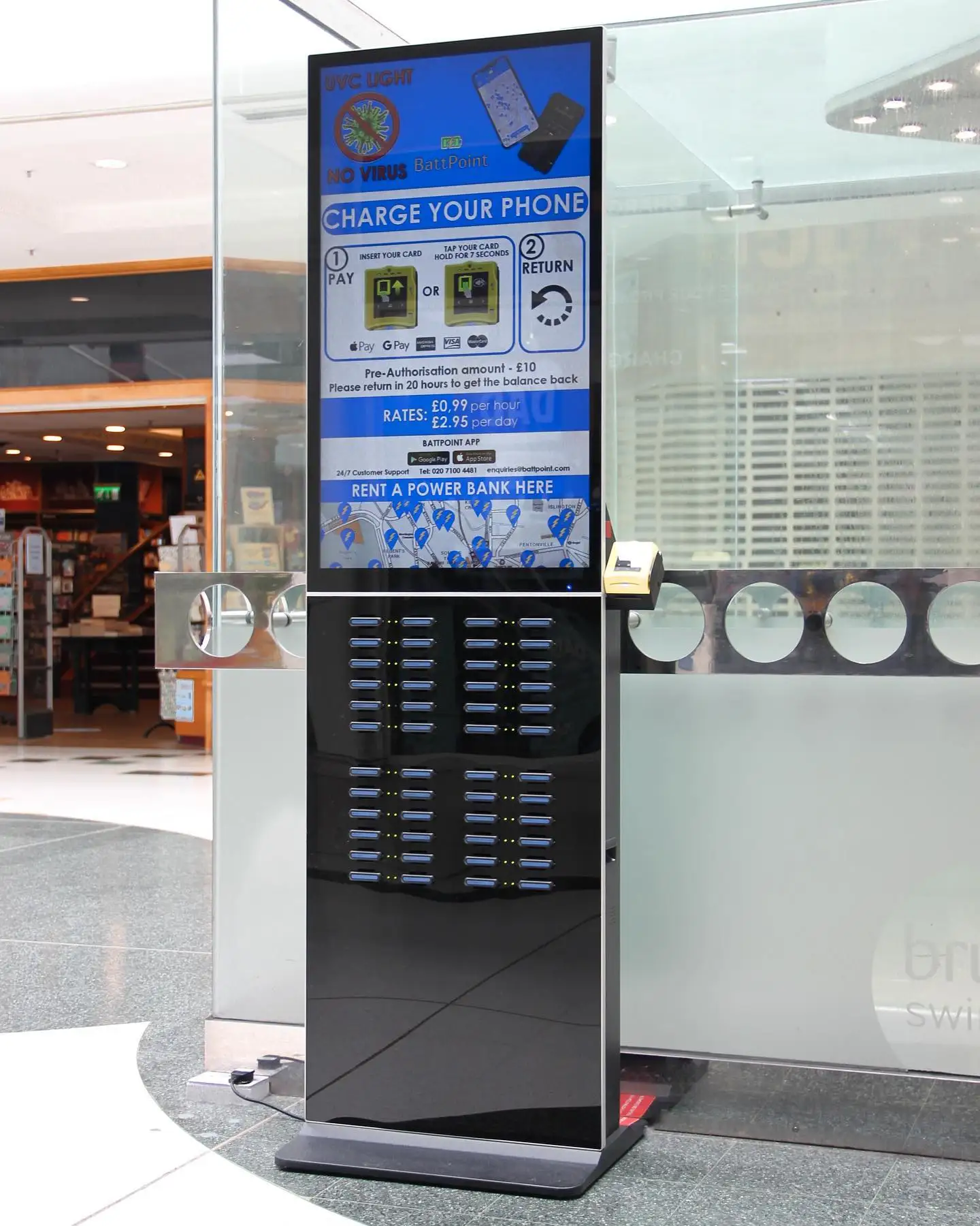 Digital Signage Rental Power Bank Kisok Digital Advertising Signs Phone  Charging Station- Rental Business Solution Provider