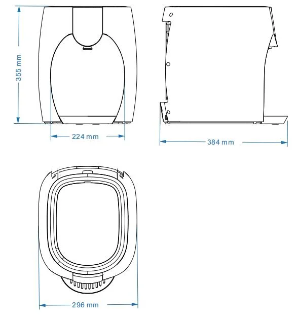 2021 New Luxury Design Desktop POU Hot And Cold UF/RO Water Dispenser With Filter System