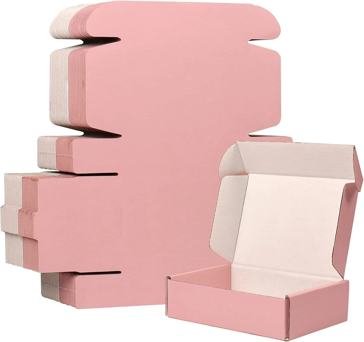 Free Design Light Pink Custom Logo Printing Self Care Subscription Eco-friendly Mailer Box, Gift Craft Packaging Shipping Box