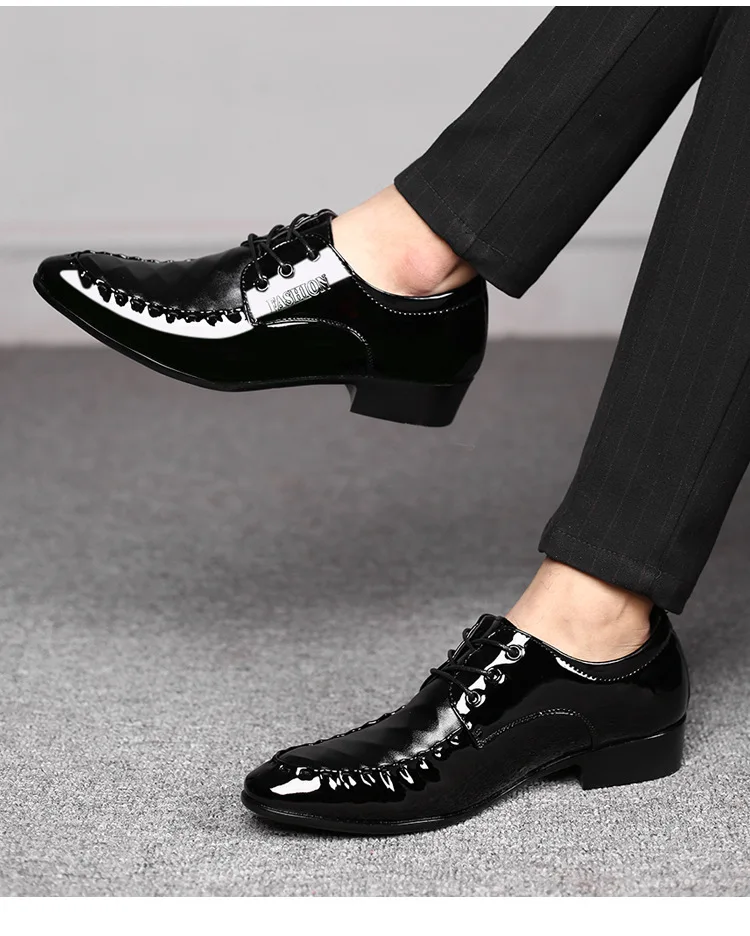 Men's Plus Size Formal Leather Shoes - Korean Style Casual