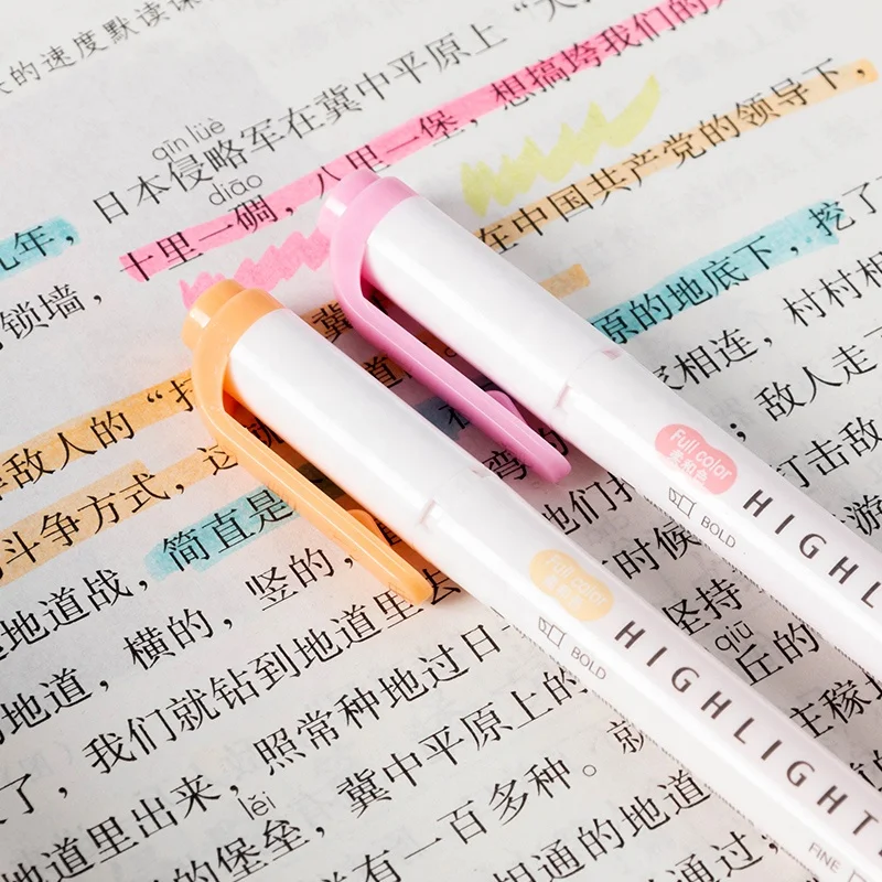 42 Colors Dual Tip Highlighter Marker for Journal Drawing