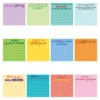Notas adhesivas rayadas de 12 colores