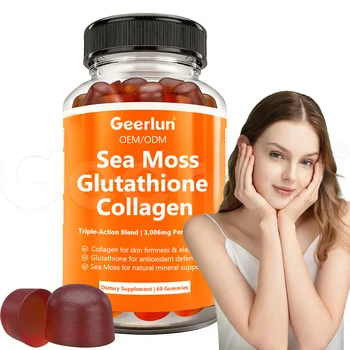 OEM Private Label Sea Moss Supplement Gummy Immune Boost Natural Detox Glutathione Collagen Gummies