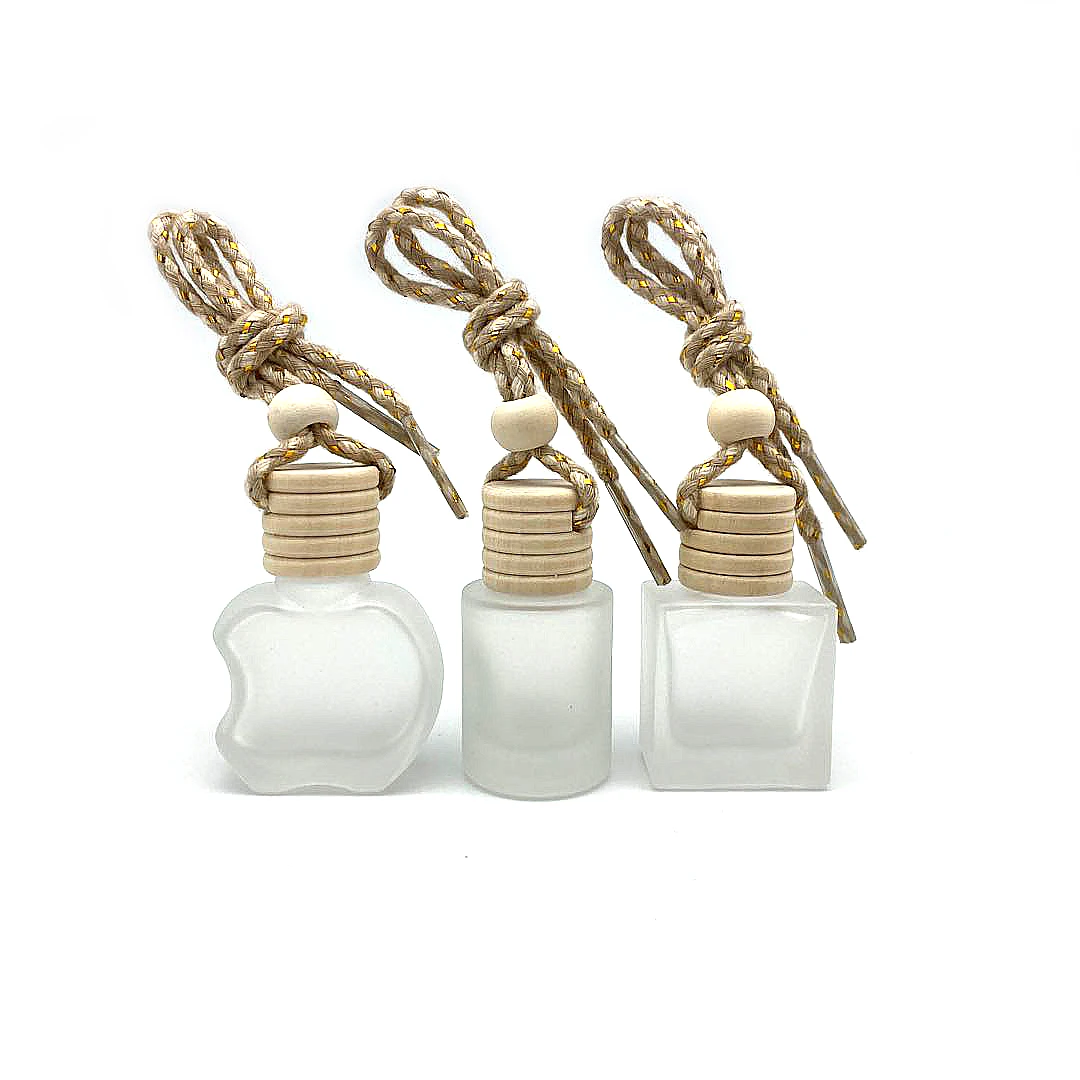 Wholesale 5ml 8ml 10ml Diffuser Frosted Car Perfume Bottle with Wooden Cap