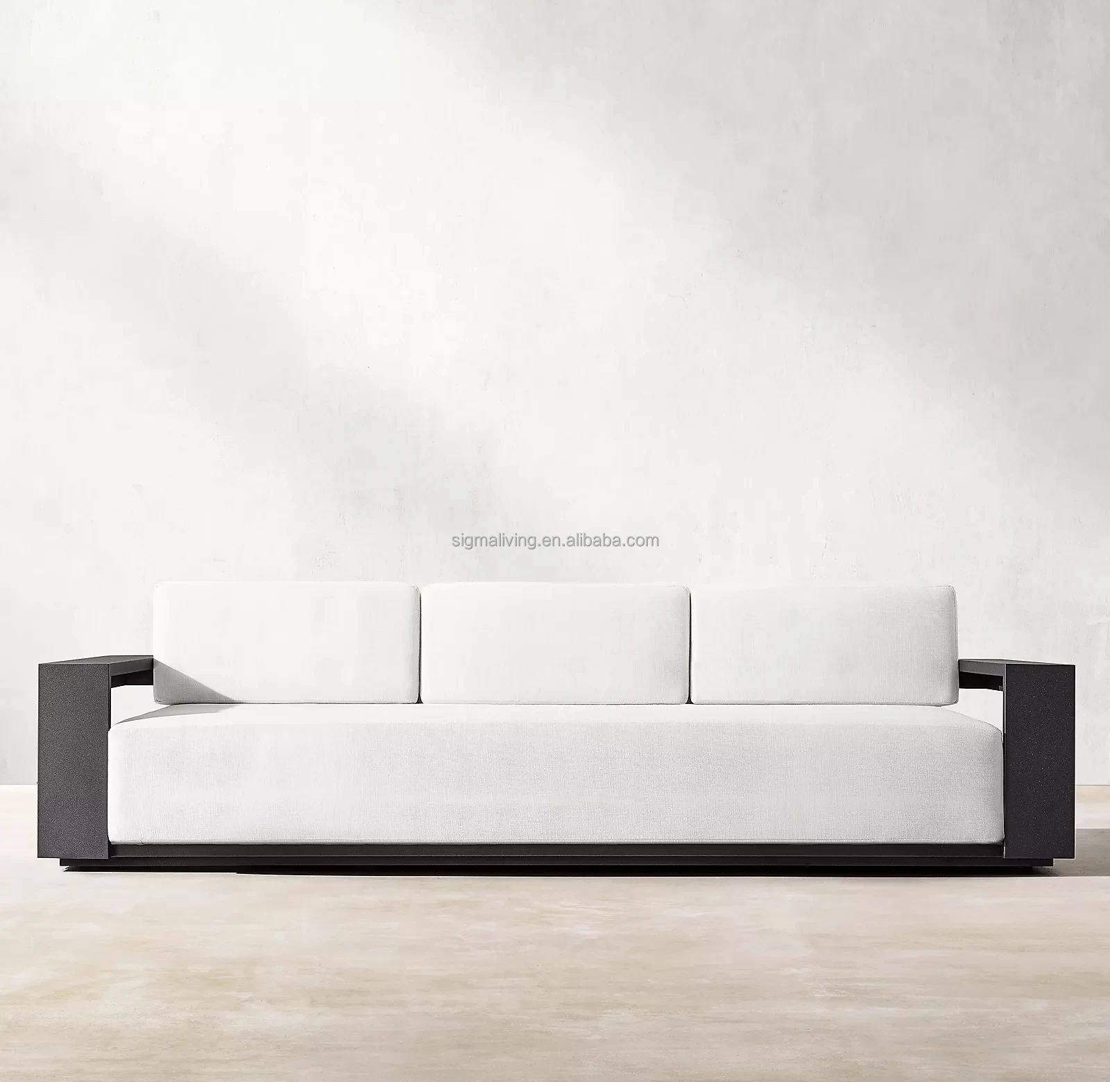 Outdoor furniture sofa set garden metal furniture patio aluminum sofa set with cushion