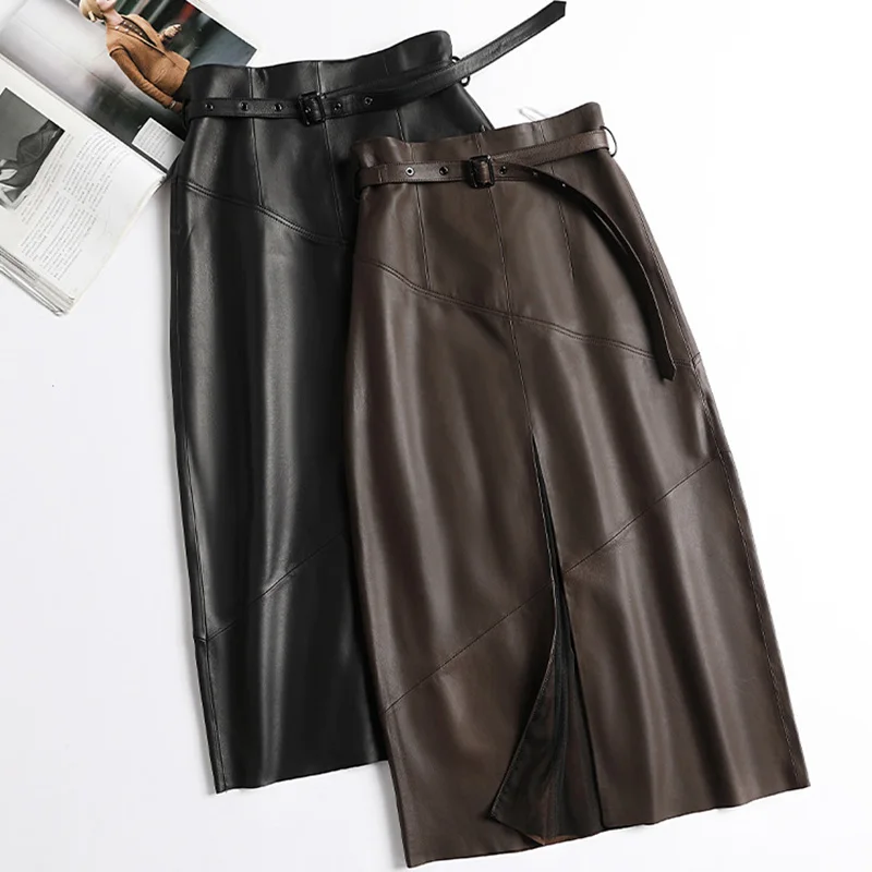 Sheepskin Leather Skirt – Detail View
