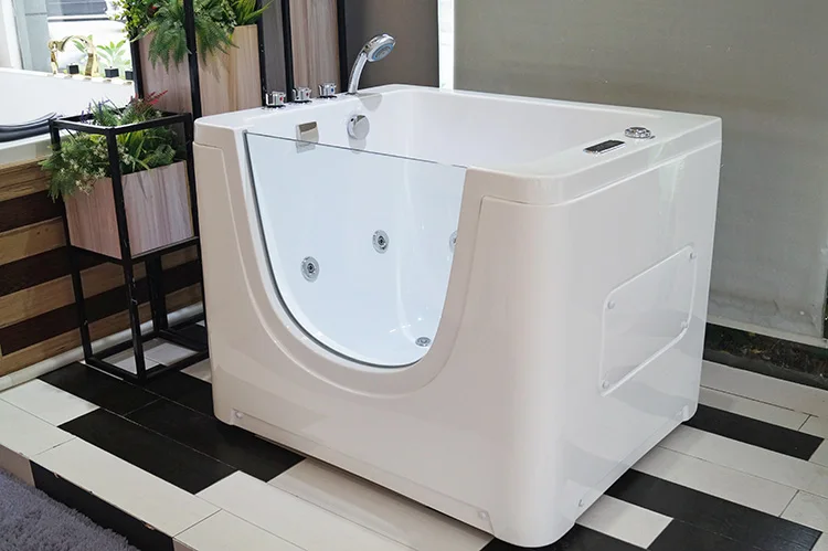 43 Inch Thermostatic Baby Spa Bathtub, air Bubble Newborn Baby Bath Tub,  Acrylic Shower Baby Bathtub