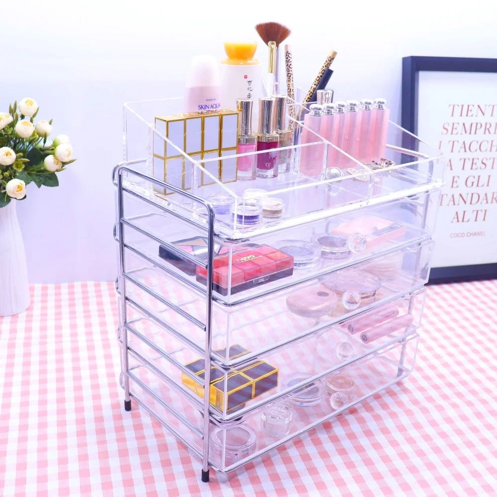 Clear Acrylic Jewelry Organizer and Makeup Organizer Cosmetic