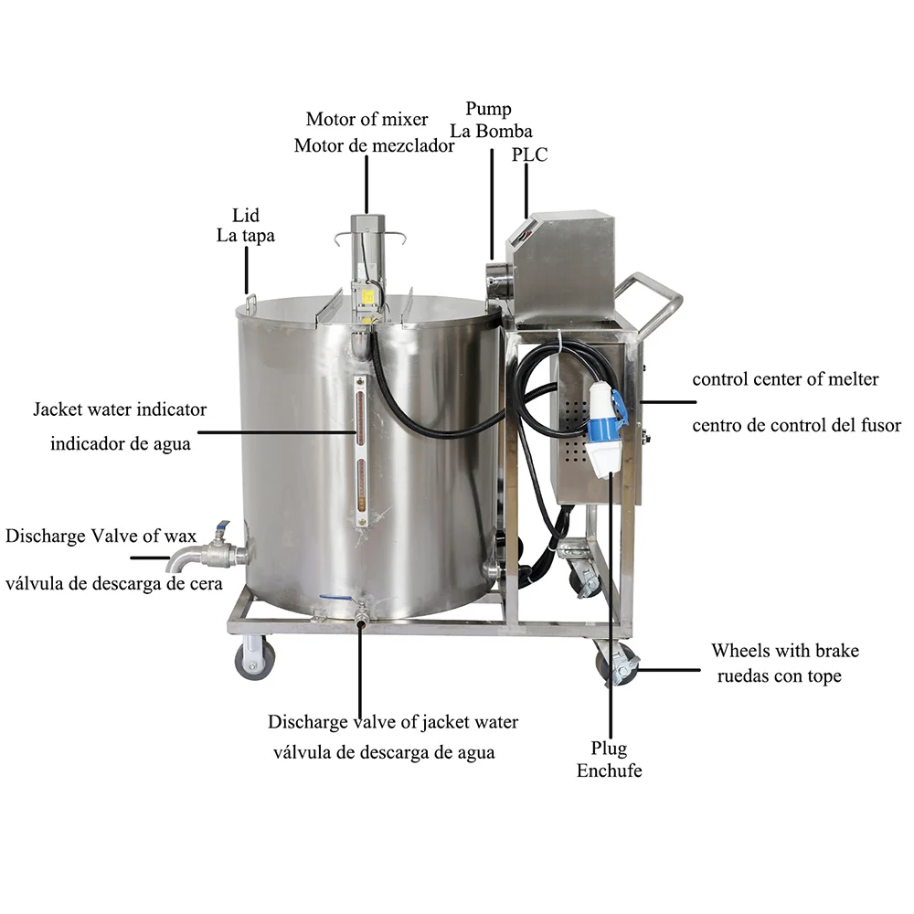 Electric Candle Melting Pot Wax Melter with Pouring Filling Candles Making Machine Machine Per Candele Fusore Per Cera Wax Tank
