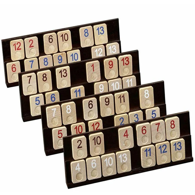 WOODTASTIC Jeu De Rummy En Bois Massif - 106 Tuiles Robustes Et Boîte Élégante En Hêtre