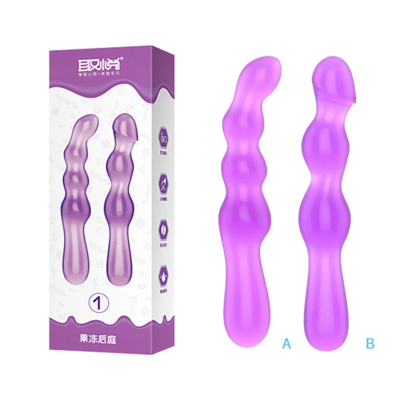 Lovely Jelly Anal Plug TPR Male et Couples Anal Plug Beans Sex Toys pour adultes