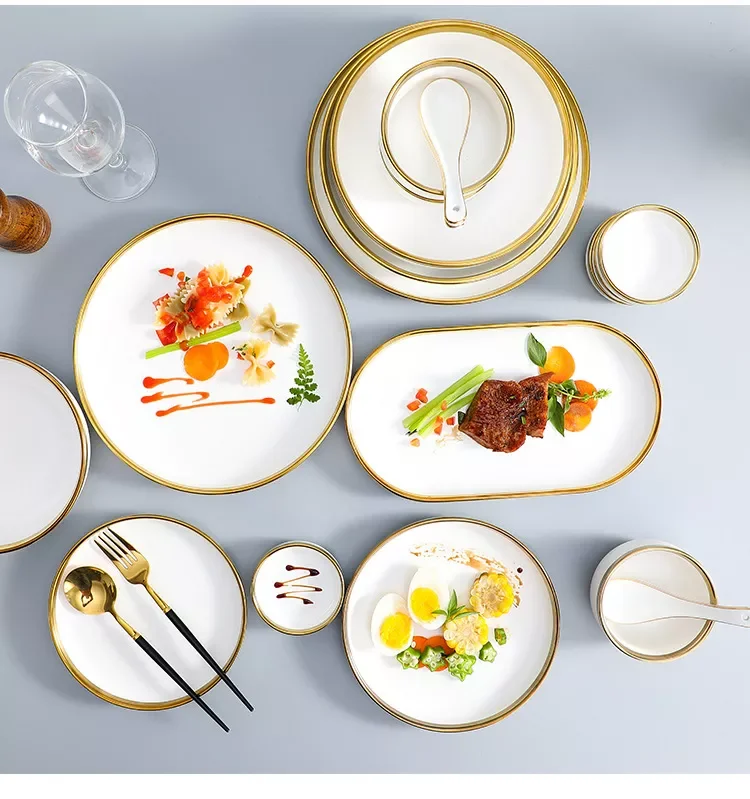 Dinner Set Luxury Dinnerware Porcelain Tableware Elegant Dinnerware
