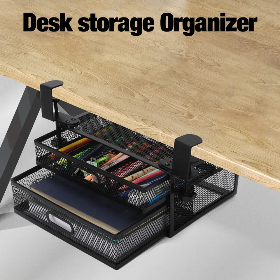 Under Desk Cable Management And Clampon Swivel Pencil Drawer Desk Hidden Desk Organizer Extra