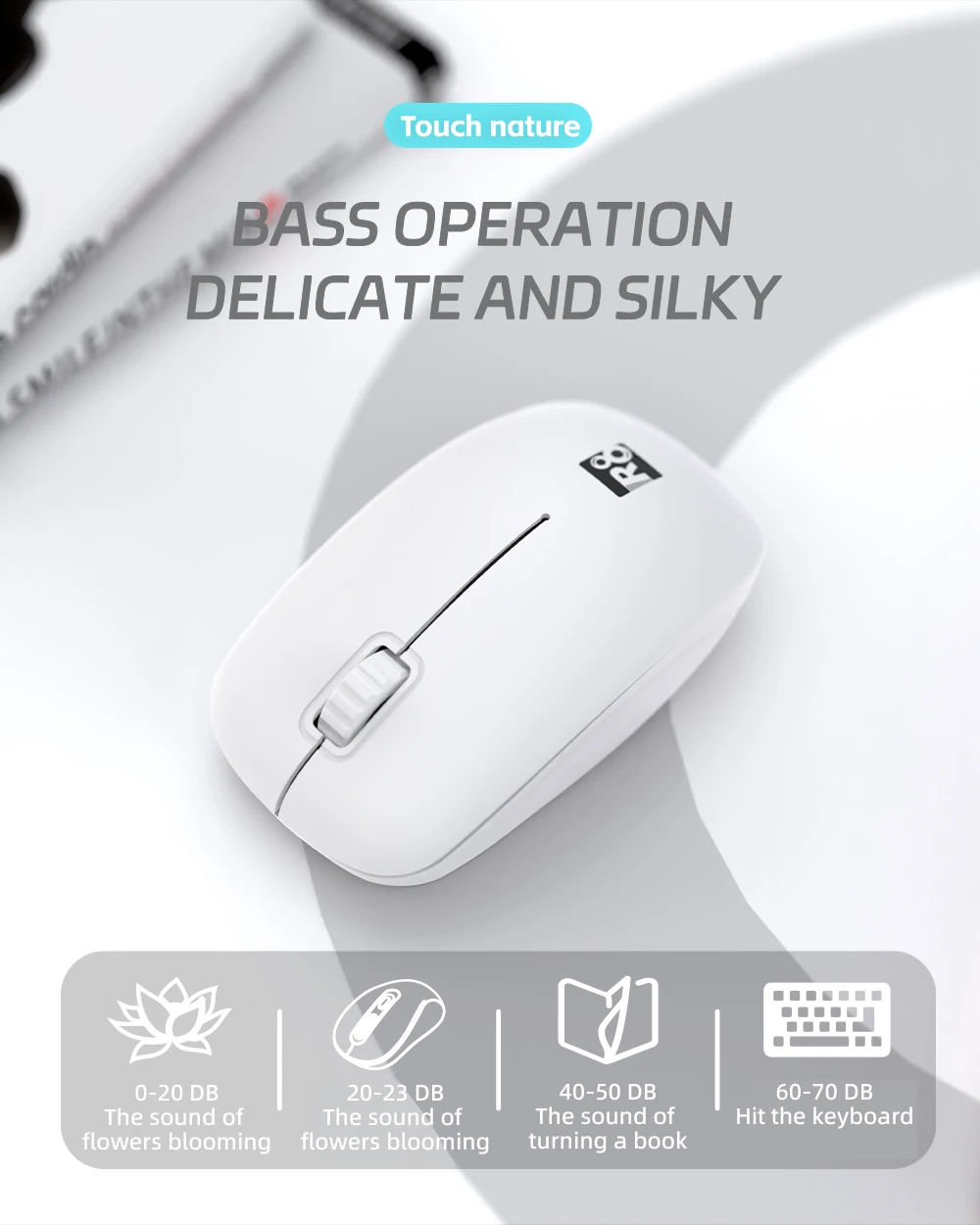 Mouse R8 1618a R8 USB Wireless Mouse - Ergonomic Gaming for Desktop & Laptop