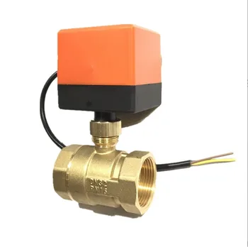 Manufacturers Price High Quality  CE Brass 2-way Electric Ball Valve and Supporting Electric Actuator HVAC
